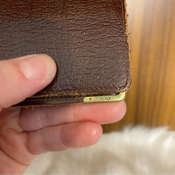 Vintage brown  leather wallet made in England‎ - Picture 8 of 13